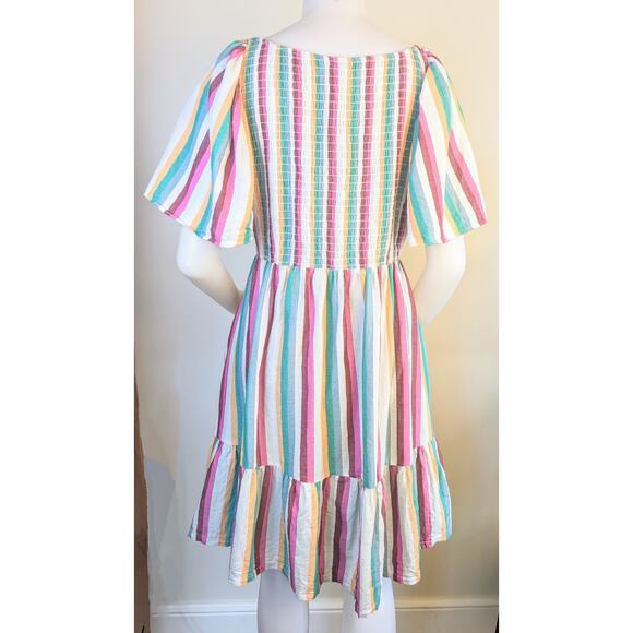 Ava & Viv Multicolor Striped Mini Dress - Picture 8 of 12